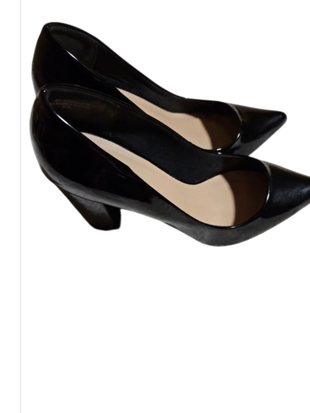 BAMBOO Black Patent Pointed Toe High Heels